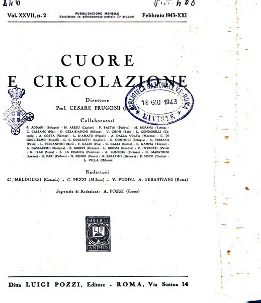 Cuore e circolazione periodico mensile illustrato