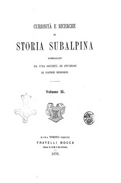 Curiosita e ricerche di storia subalpina