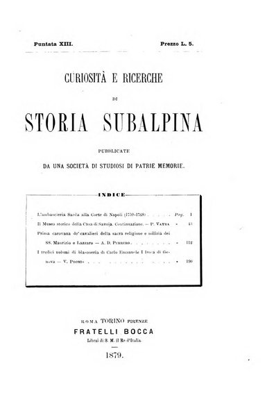 Curiosita e ricerche di storia subalpina