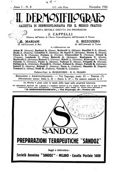 Il dermosifilografo gazzetta di dermosifilografia per il medico pratico