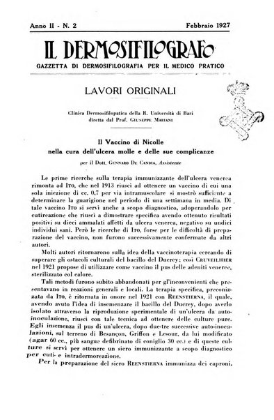 Il dermosifilografo gazzetta di dermosifilografia per il medico pratico