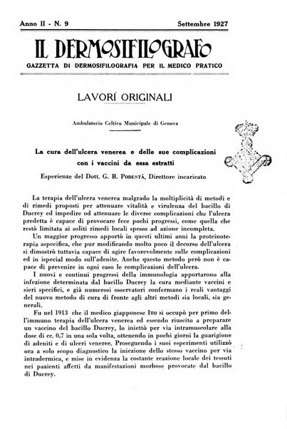 Il dermosifilografo gazzetta di dermosifilografia per il medico pratico