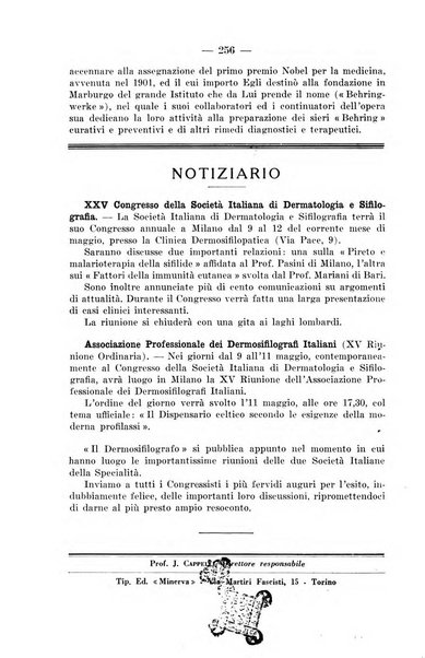 Il dermosifilografo gazzetta di dermosifilografia per il medico pratico