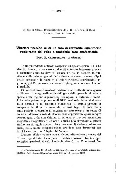 Il dermosifilografo gazzetta di dermosifilografia per il medico pratico