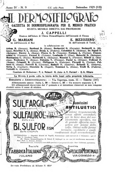 Il dermosifilografo gazzetta di dermosifilografia per il medico pratico