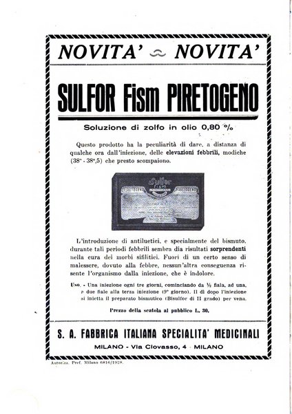 Il dermosifilografo gazzetta di dermosifilografia per il medico pratico