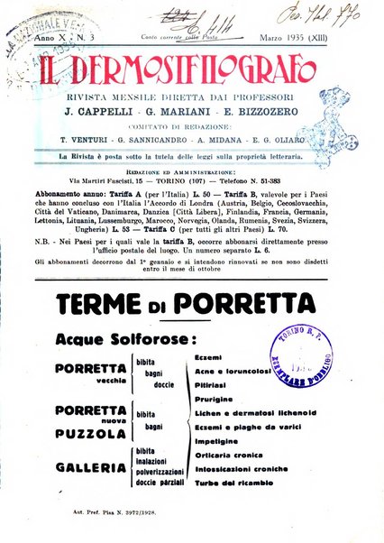 Il dermosifilografo gazzetta di dermosifilografia per il medico pratico