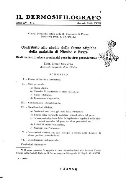 Il dermosifilografo gazzetta di dermosifilografia per il medico pratico