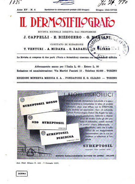 Il dermosifilografo gazzetta di dermosifilografia per il medico pratico