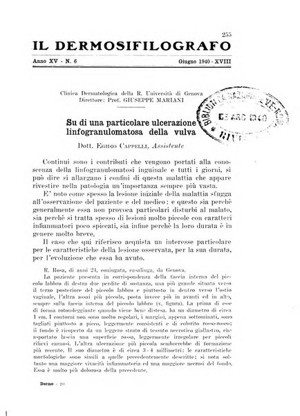 Il dermosifilografo gazzetta di dermosifilografia per il medico pratico