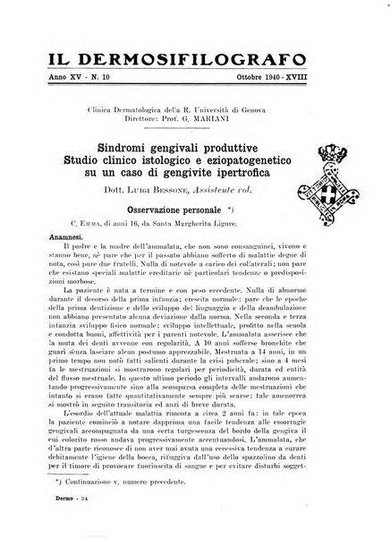 Il dermosifilografo gazzetta di dermosifilografia per il medico pratico