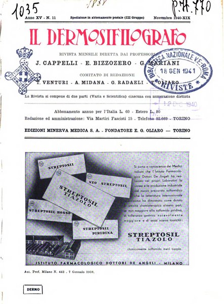 Il dermosifilografo gazzetta di dermosifilografia per il medico pratico