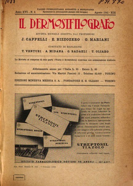 Il dermosifilografo gazzetta di dermosifilografia per il medico pratico