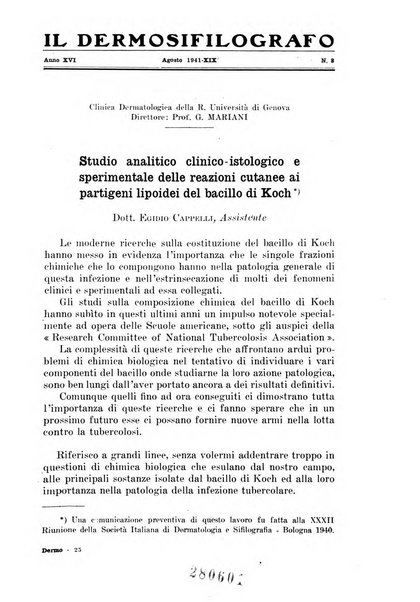 Il dermosifilografo gazzetta di dermosifilografia per il medico pratico