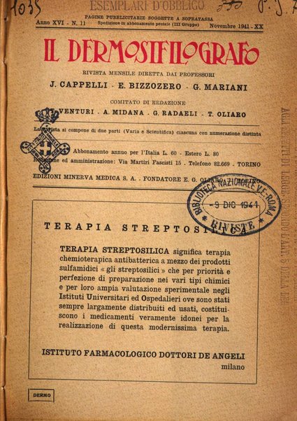 Il dermosifilografo gazzetta di dermosifilografia per il medico pratico