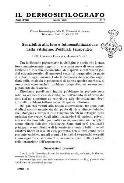 Il dermosifilografo gazzetta di dermosifilografia per il medico pratico