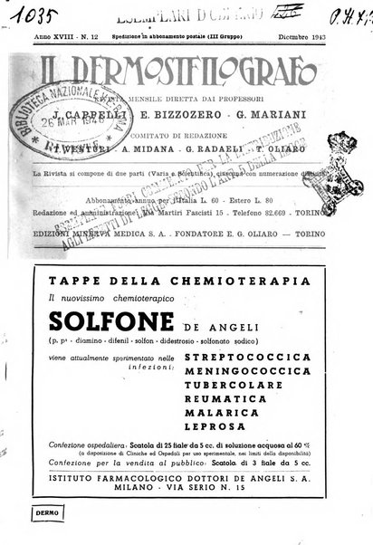 Il dermosifilografo gazzetta di dermosifilografia per il medico pratico