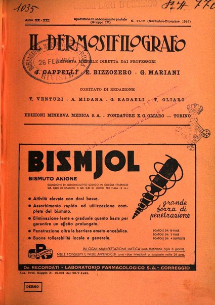 Il dermosifilografo gazzetta di dermosifilografia per il medico pratico