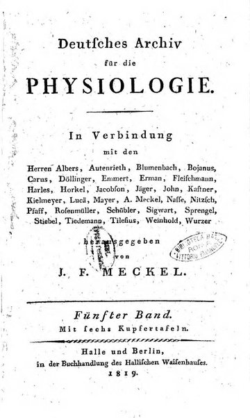 Deutsches Archiv fur die Physiologie