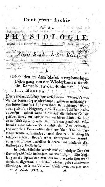 Deutsches Archiv fur die Physiologie