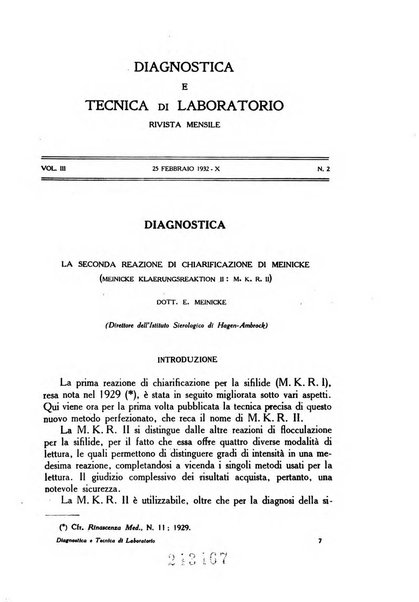 Diagnostica e tecnica di laboratorio rivista mensile