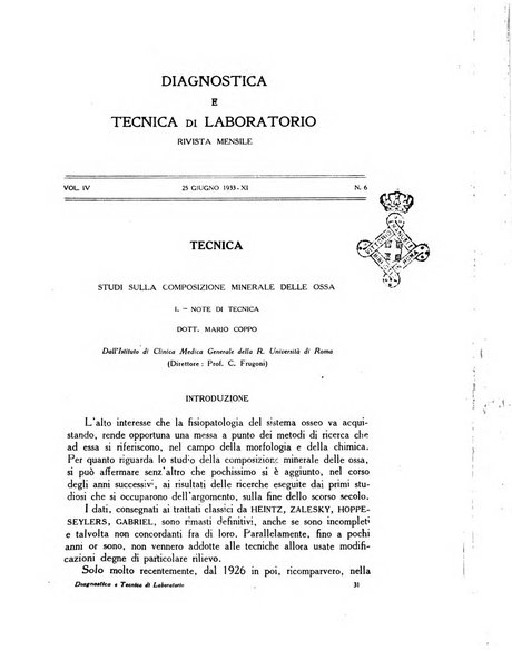 Diagnostica e tecnica di laboratorio rivista mensile