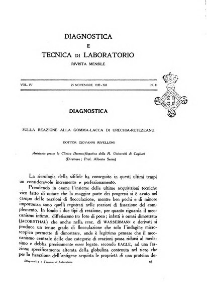 Diagnostica e tecnica di laboratorio rivista mensile