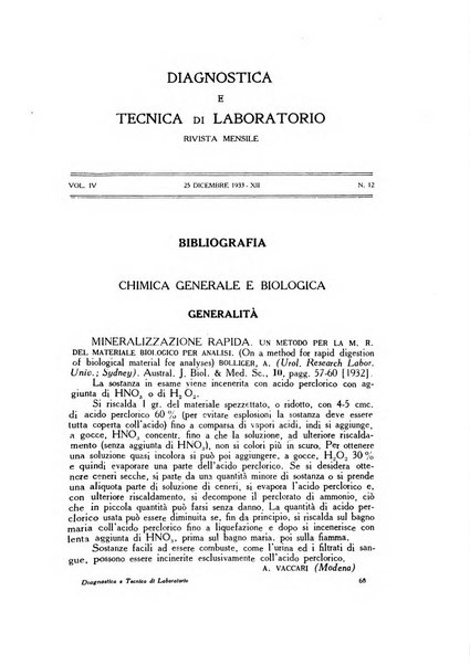 Diagnostica e tecnica di laboratorio rivista mensile