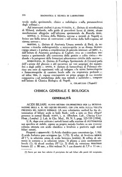 Diagnostica e tecnica di laboratorio rivista mensile