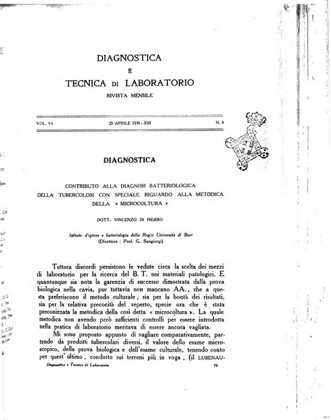 Diagnostica e tecnica di laboratorio rivista mensile