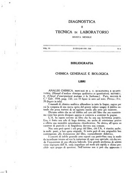 Diagnostica e tecnica di laboratorio rivista mensile