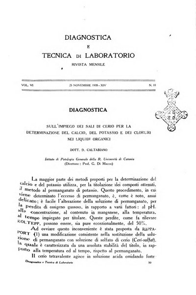 Diagnostica e tecnica di laboratorio rivista mensile