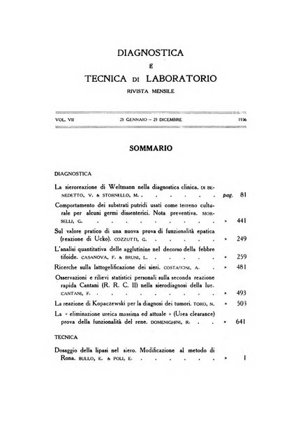 Diagnostica e tecnica di laboratorio rivista mensile