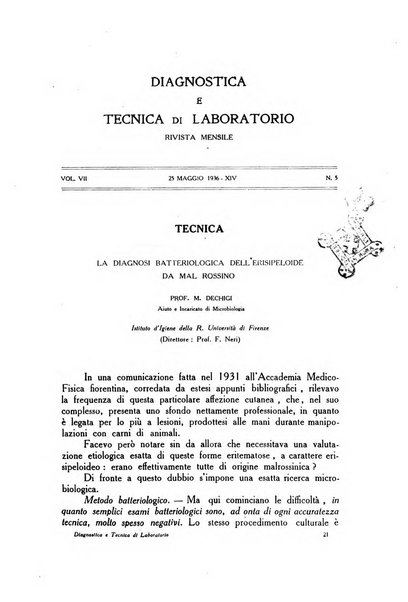 Diagnostica e tecnica di laboratorio rivista mensile