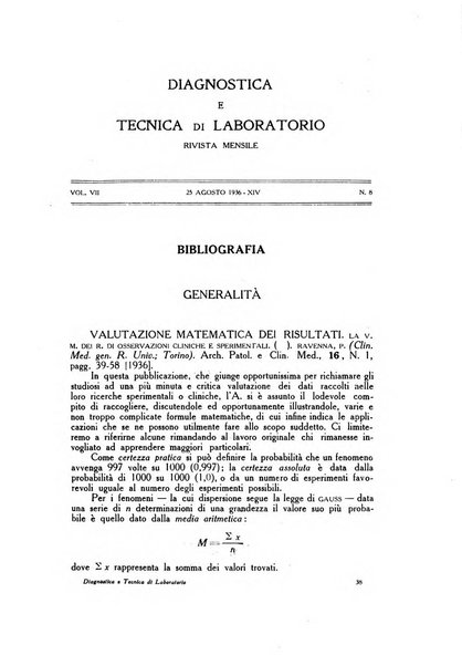 Diagnostica e tecnica di laboratorio rivista mensile