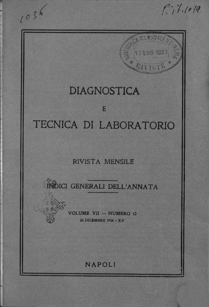 Diagnostica e tecnica di laboratorio rivista mensile