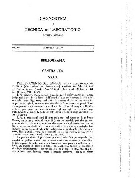 Diagnostica e tecnica di laboratorio rivista mensile