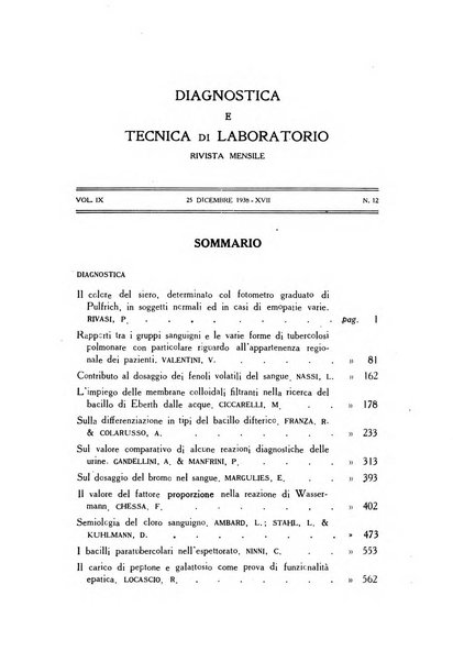 Diagnostica e tecnica di laboratorio rivista mensile