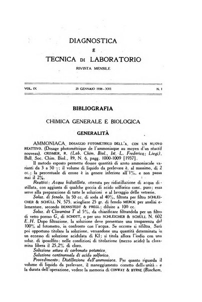 Diagnostica e tecnica di laboratorio rivista mensile