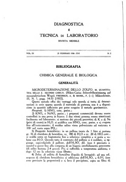 Diagnostica e tecnica di laboratorio rivista mensile