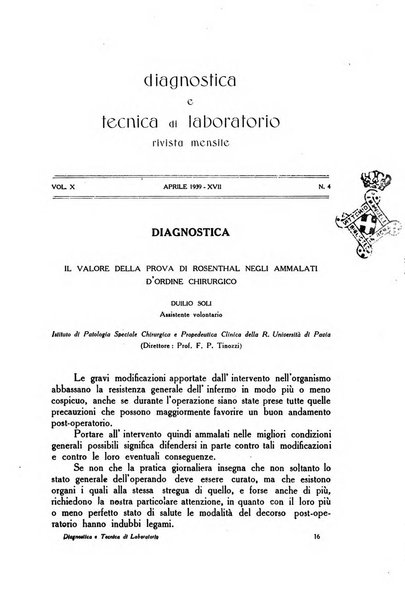 Diagnostica e tecnica di laboratorio rivista mensile