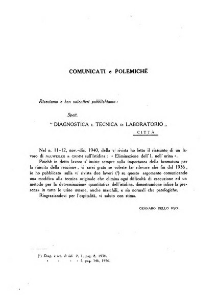 Diagnostica e tecnica di laboratorio rivista mensile