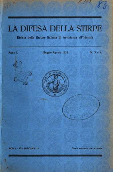 La difesa della stirpe rivista dell'Unione italiana d'assistenza all'infanzia