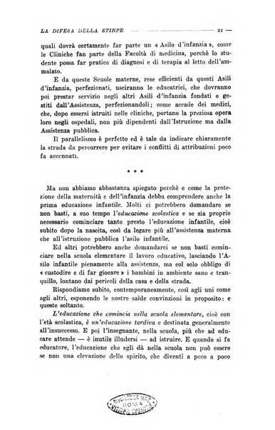 La difesa della stirpe rivista dell'Unione italiana d'assistenza all'infanzia