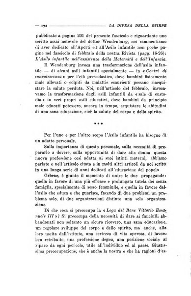 La difesa della stirpe rivista dell'Unione italiana d'assistenza all'infanzia