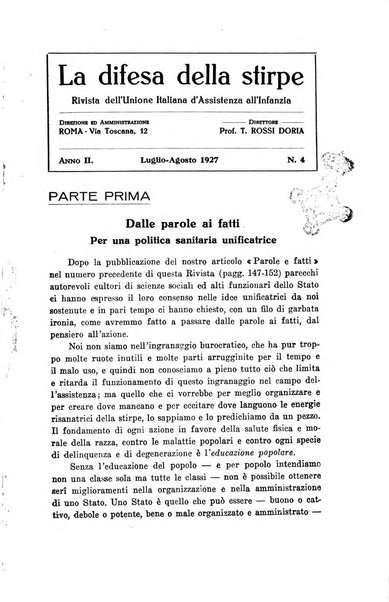 La difesa della stirpe rivista dell'Unione italiana d'assistenza all'infanzia