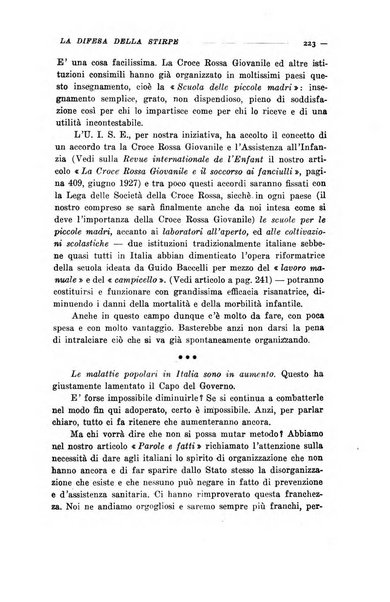 La difesa della stirpe rivista dell'Unione italiana d'assistenza all'infanzia