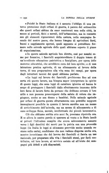 La difesa della stirpe rivista dell'Unione italiana d'assistenza all'infanzia