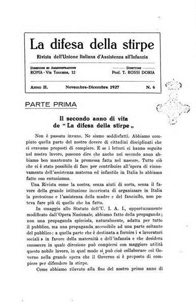 La difesa della stirpe rivista dell'Unione italiana d'assistenza all'infanzia