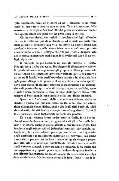 La difesa della stirpe rivista dell'Unione italiana d'assistenza all'infanzia